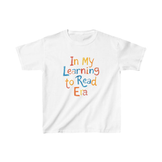 "In My Learning to Read Era" Kids Tee – Perfect for Every Little Reader