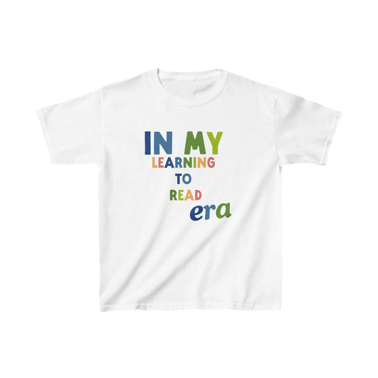 "In My Learning to Read Era" Kids Tee – Perfect for Every Little Reader