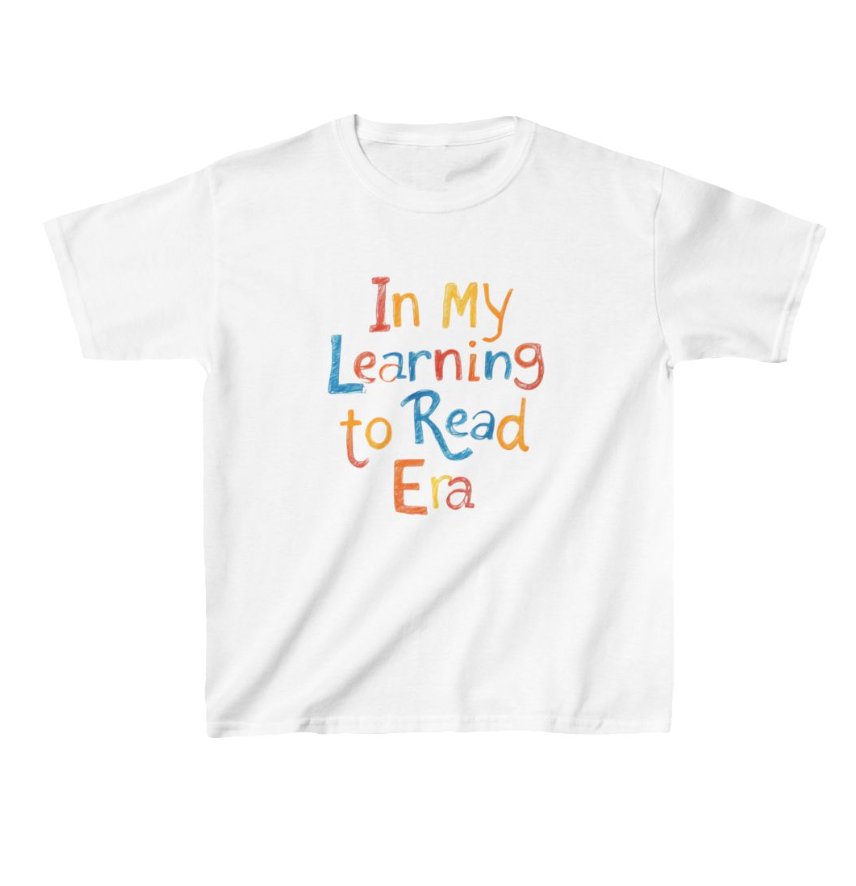 "In My Learning to Read Era" Kids Tee – Perfect for Every Little Reader